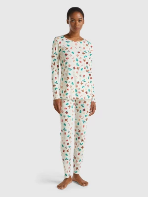 Benetton, Christmas Pyjamas, size XXS, Creamy White, Women United Colors of Benetton