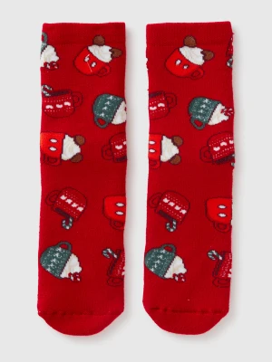 Benetton, Christmas Red ©disney Socks, Size: 39-41, Red, Kids United Colors of Benetton