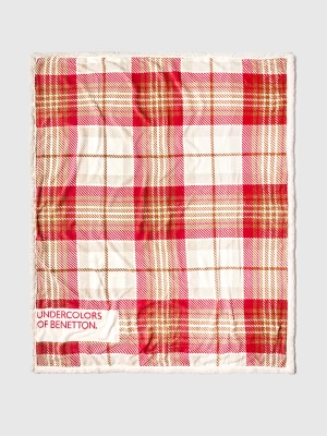 Benetton, Christmas Tartan Blanket, Size: OS, Red, Women United Colors of Benetton