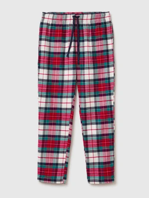 Benetton, Christmas Tartan Flannel Trousers, Size: S, Red, Men United Colors of Benetton