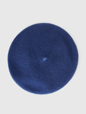 Benetton, Classic Beret In Wool Blend, Size: OS, Air Force Blue, Women United Colors of Benetton