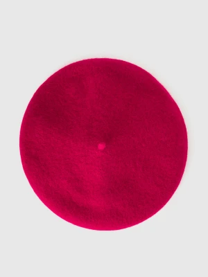 Benetton, Classic Beret In Wool Blend, Size: OS, Strawberry, Women United Colors of Benetton