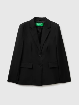 Benetton, Classic Lined Jacket, Black, Women United Colors Of Benetton