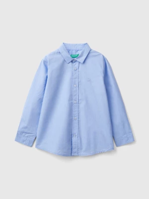 Benetton, Classic Shirt In Pure Cotton, size 104, Light Blue, Kids United Colors of Benetton