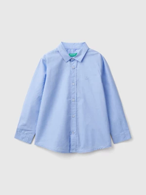 Benetton, Classic Shirt In Pure Cotton, size 104, Light Blue, Kids United Colors of Benetton