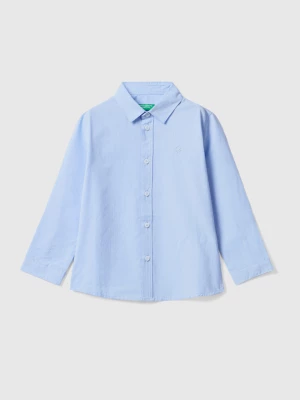 Benetton, Classic Shirt In Pure Cotton, size 104, Sky Blue, Kids United Colors of Benetton