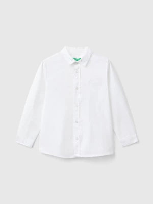 Benetton, Classic Shirt In Pure Cotton, size 104, White, Kids United Colors of Benetton