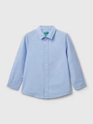 Benetton, Classic Shirt In Pure Cotton, size 116, Light Blue, Kids United Colors of Benetton