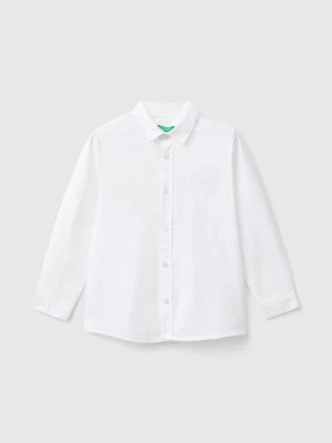 Benetton, Classic Shirt In Pure Cotton, size 116, White, Kids United Colors of Benetton