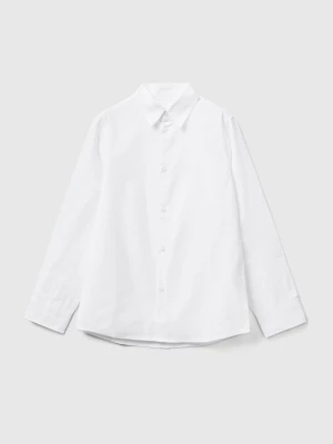 Benetton, Classic Shirt In Pure Cotton, size 3XL, White, Kids United Colors of Benetton