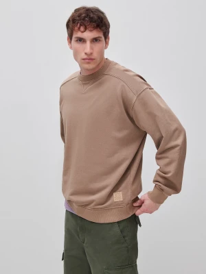 Benetton, Closed Sweatshirt With A Worn Look, Size: XS, Brown, Men United Colors of Benetton