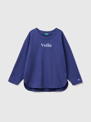 Zdjęcie produktu Benetton, Closed Sweatshirt With Print, Blue, Women United Colors Of Benetton