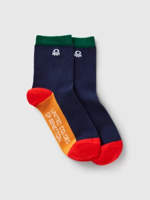 Benetton, Color Block Socks, size 36-41, Multi-color, Women United Colors of Benetton
