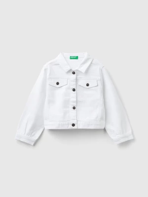 Benetton, Colorful Stretch Cotton Jacket, size 116, White, Kids United Colors of Benetton