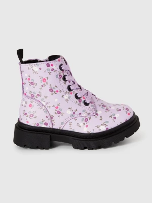 Benetton, Combat Boots With Floral Print, Size: 30, Kids United Colors of Benetton