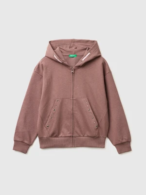 Benetton, Comfort Fit Rhinestone Sweatshirt, Size: XL, Brown, Kids United Colors of Benetton