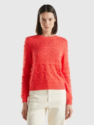 Benetton, Coral Red Knitted Sweater, size S, , Women United Colors of Benetton