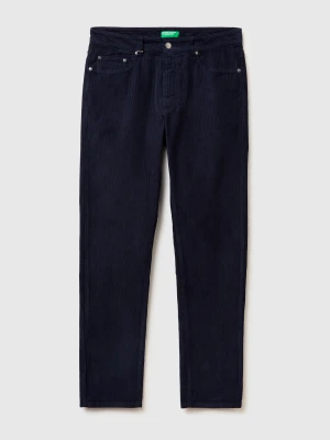 Benetton, Corduroy Trousers, Size: 40, Dark Blue, Men United Colors of Benetton