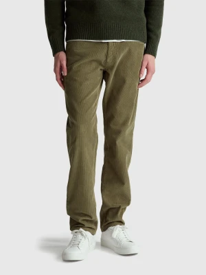 Benetton, Corduroy Trousers, Size: 40, Military Green, Men United Colors of Benetton