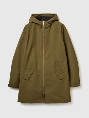 Benetton, Cotton Blend Parka, Size: XS, Military Green, Men United Colors of Benetton