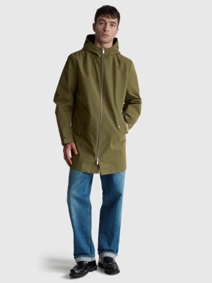 Benetton, Cotton Blend Parka, Size: XS, Military Green, Men United Colors of Benetton