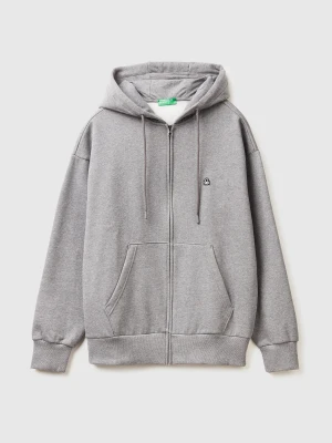 Benetton, Cotton Blend Sweatshirt With Logo, Size: XS, Dark Gray, Men United Colors of Benetton