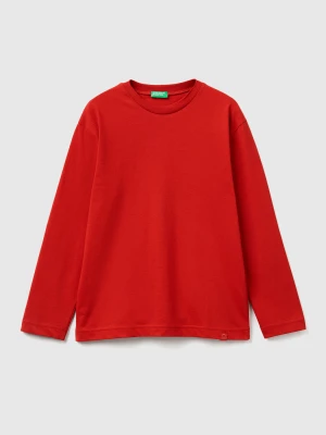 Benetton, Cotton Crew Neck T-shirt, Size: L, Red, Kids United Colors of Benetton