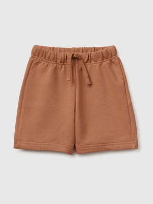 Benetton, Cotton Fleece Bermuda Shorts, Size: 116, Camel, Kids United Colors of Benetton