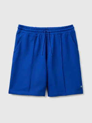 Zdjęcie produktu Benetton, Cotton Fleece Bermuda Shorts, Bright Blue, Men United Colors Of Benetton