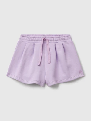 Benetton, Cotton Fleece Shorts, size 104, Lilac, Kids United Colors of Benetton