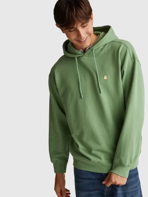 Benetton, Cotton Hoodie, Size: XL, Military Green, Men United Colors of Benetton