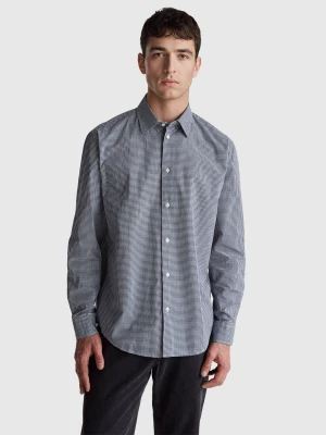 Benetton, Cotton Shirt With Pattern, Size: L, Multi-color, Men United Colors of Benetton