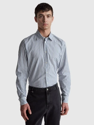 Benetton, Cotton Shirt With Pattern, Size: L, Multi-color, Men United Colors of Benetton