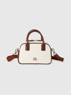 Benetton, Cotton Shoulder Bag, Size: OS, Creamy White, Women United Colors of Benetton