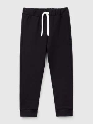 Benetton, Cotton Sweatpants With Logo, size 116, Black, Kids United Colors of Benetton