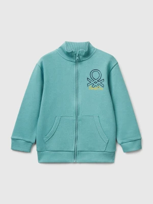 Benetton, Cotton Sweatshirt With Logo, size 116, Sky Blue, Kids United Colors of Benetton