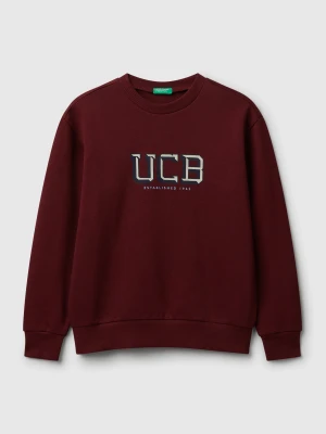 Benetton, Cotton Sweatshirt With Logo, Size: XL, Burgundy, Kids United Colors of Benetton