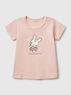 Zdjęcie produktu Benetton, Cotton T-shirt, size 82, Soft Pink, Kids United Colors of Benetton