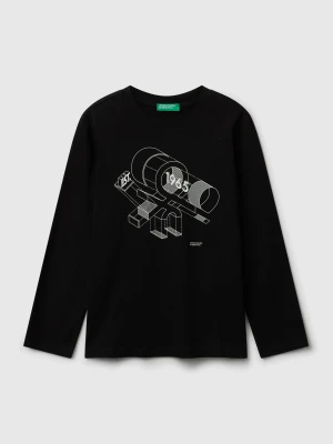 Benetton, Cotton T-shirt, Size: S, Black, Kids United Colors of Benetton