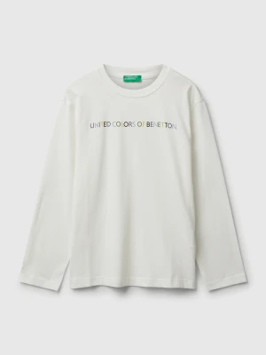 Benetton, Cotton T-shirt, size XL, Creamy White, Kids United Colors of Benetton