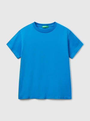 Benetton, Cotton T-shirt With Print On The Back, size XL, Blue, Kids United Colors of Benetton