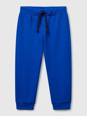 Benetton, Cotton Trousers With Logo, size 116, Blue, Kids United Colors of Benetton