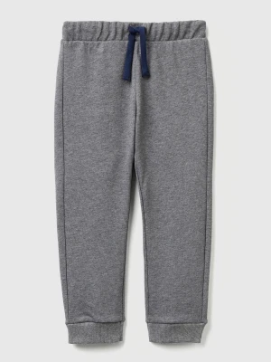 Benetton, Cotton Trousers With Logo, Size: 116, Dark Gray, Kids United Colors of Benetton