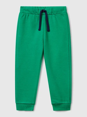 Benetton, Cotton Trousers With Logo, size 116, Green, Kids United Colors of Benetton
