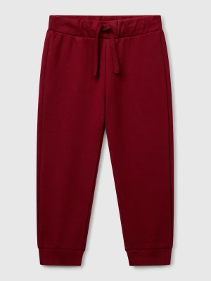 Benetton, Cotton Trousers With Logo, Size: 116, Burgundy, Kids United Colors of Benetton
