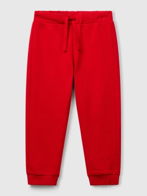 Benetton, Cotton Trousers With Logo, size 116, Red, Kids United Colors of Benetton