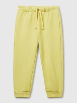 Benetton, Cotton Trousers With Logo, size 116, Yellow, Kids United Colors of Benetton
