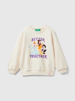 Zdjęcie produktu Benetton, Cream ©disney Princess Sweatshirt, size 82, Creamy White, Kids United Colors of Benetton