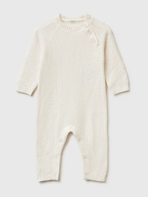 Benetton, Crew Neck Knit Onesie, Size: 82, Creamy White, Kids United Colors of Benetton