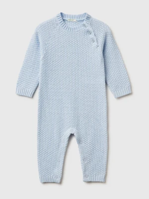Benetton, Crew Neck Knit Onesie, Size: 82, Sky Blue, Kids United Colors of Benetton